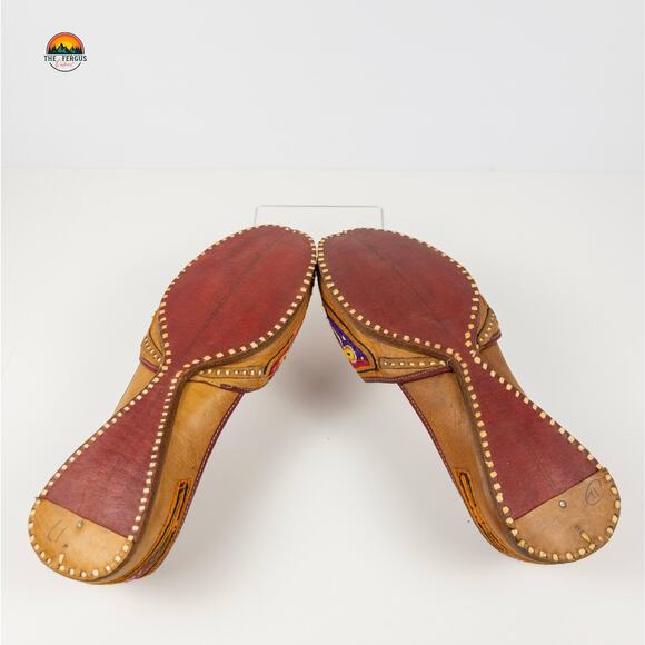 Handcrafted Punjabi Jutti Khussa Mojari Flats Multicolor Women's Size US 9 - Picture 7 of 16